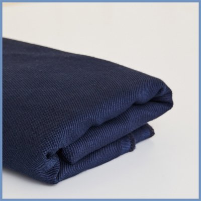 Organic Linen/Cotton Twill indigo night  (10cm)